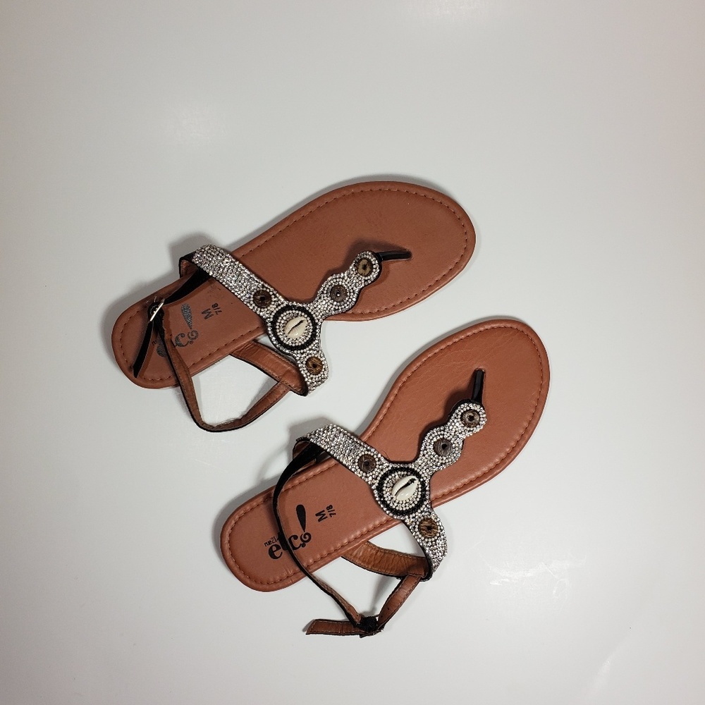 💥Cute Rhinestone and Shell Sandals - Picture 4 of 6
